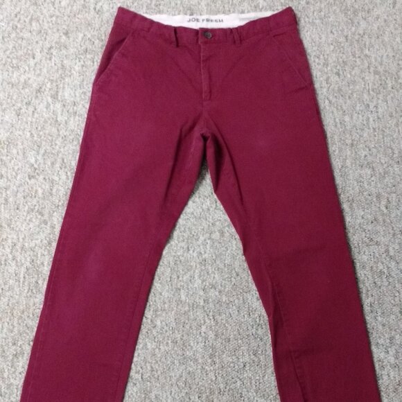 Joe Fresh Red Slim Straight Flex Pants! - Picture 1 of 6